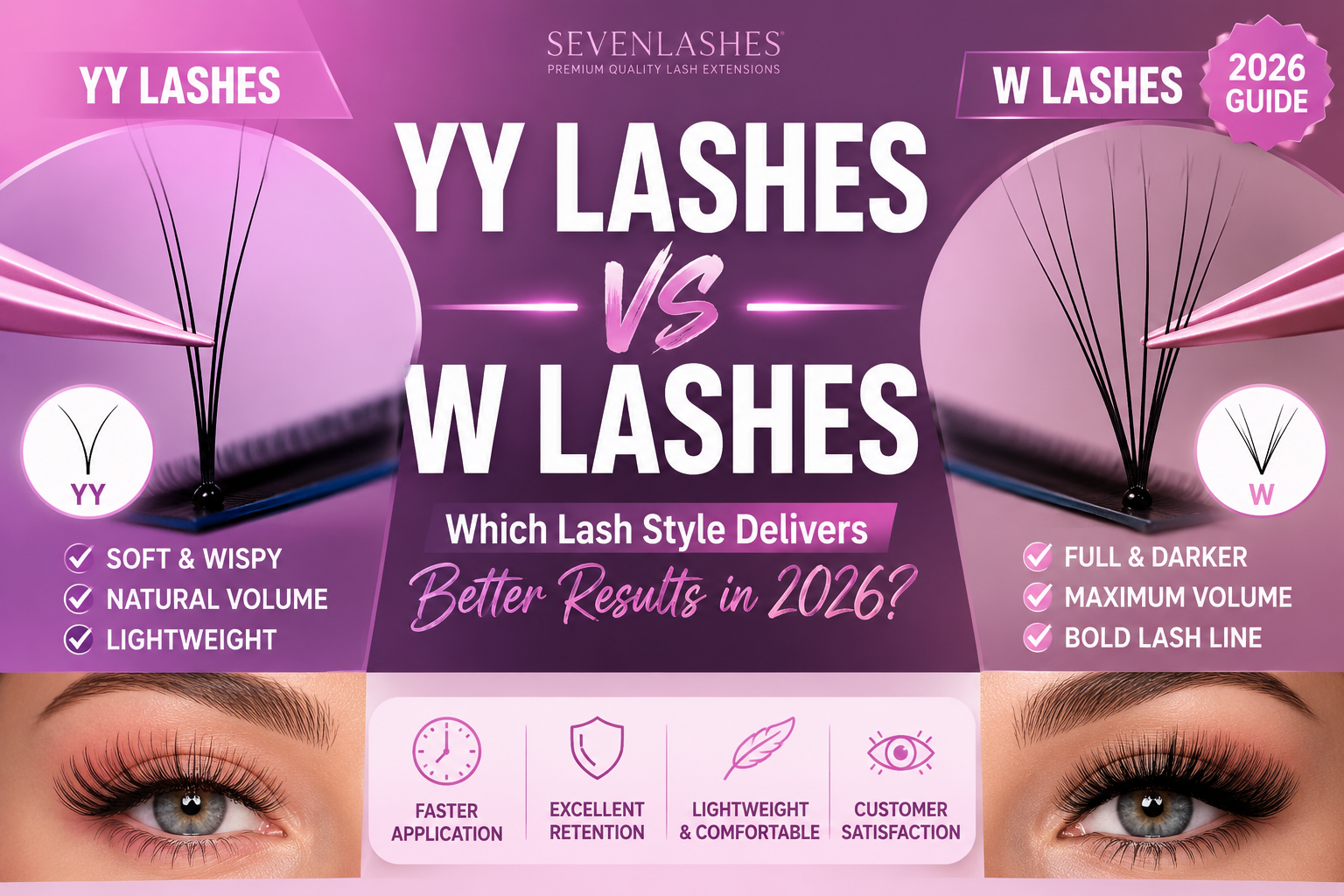 YY Lashes vs W Lashes: What's the Difference and Which Lash Style Is Best in 2026?
