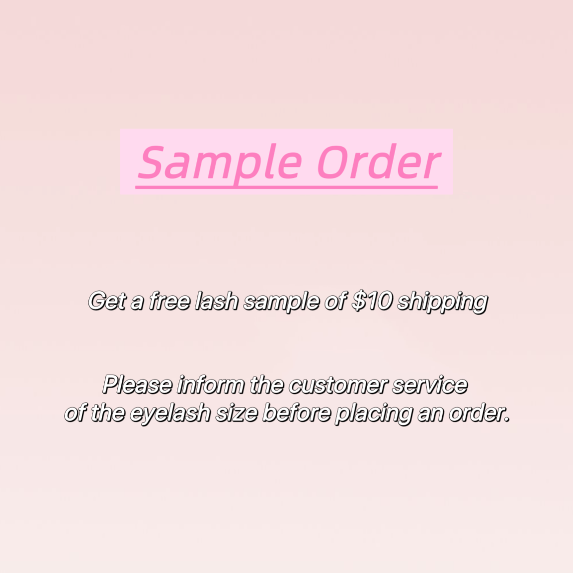 Sevenlashes Free  Lashes Sample Free Lashes Sample* Sample Order Free Lashes Sample*