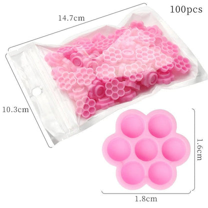 Sevenlashes 100pcs Flower Glue Cup Flower Glue Cup Flower Glue Cup