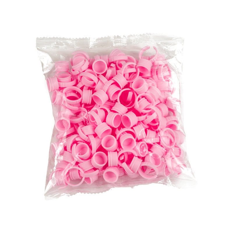 Sevenlashes 100pcs / Pink Glue Ring (Round) Glue Ring (Round)-1 Glue Ring (Round)
